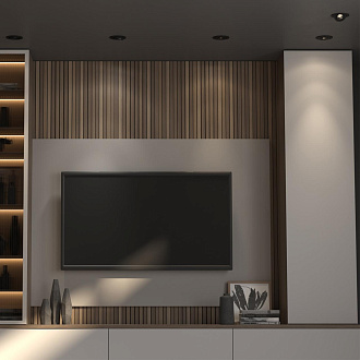 LED светильник 14 см, 18W, 4000K, Novotech Gesso 358818, черный, вр 12 см