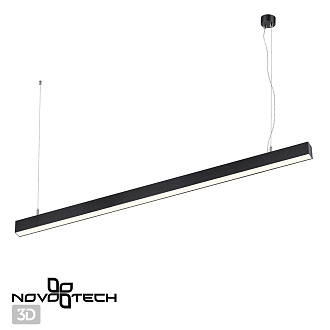 Светодиодный светильник 120 см, 40W, 4000K, Novotech Iter 358866, черный
