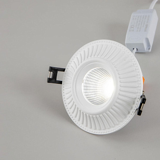 LED светильник 10 см, 7W, 3500K, Citilux Дзета CLD042NW0, белый полимер, вр 8 см