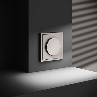 Светорегулятор встраиваемый Voltum S70 поворотно-нажимной 600 Вт, кашемир пластик Soft touch VLS070303