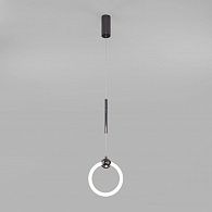 Подвесной светодиодный светильник 20 см 4200K 10W Eurosvet  Rim 90165/1 черный жемчуг