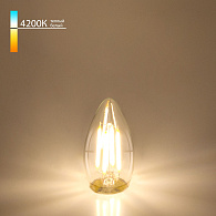 Филаментная светодиодная лампа "Свеча" C35 9W 4200K E27 (C35 прозрачный) BLE2706 Elektrostandard