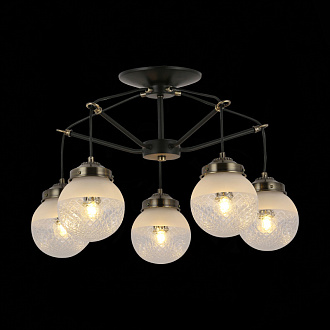 Светильник подвесной 59 см, 200W,  EVOLUCE  STRICCE SLE110302-05  Черный, Бронза