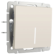 W1110162 Выключатель одноклавишный с подсветкой, айвори матовый Werkel, 4690389184574