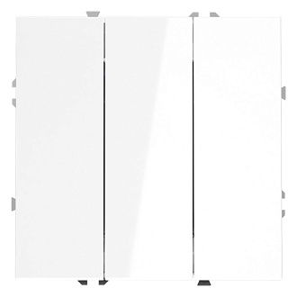 Выключатель встраиваемый Voltum S70 трехклавишный 10А, белый  пластик  VLS030101