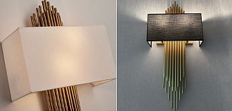 Бра Sohne CG 90-0009 FIORE White H75 W32 32*32*75 см, 2*E14*40W, 3000K, ImperiumLoft 44.27, Золотистый