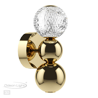 Светодиодный светильник 29 см, 4W, 4000K, Odeon Light CRYSTAL 5008/4WL, золото