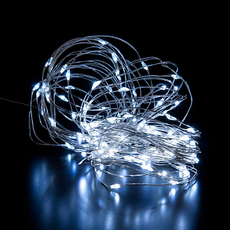 Гирлянда нить Роса белый 10м IP20 400-008 белый 1000* см, LED *2W, >6500 К, Elektrostandard