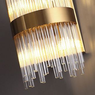 Бра 20*40 см, G9, 3-5 м2 Odeon Light Focco 4722/4W, бронза-стекло