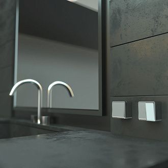 W5020206 Выключатель двухклавишный влагозащищенный Gallant, серебряный Werkel, 4690389167133