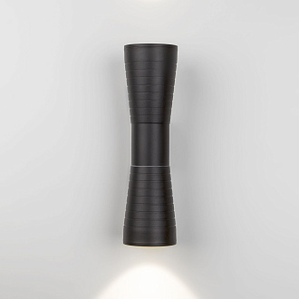 Tube double черный уличный настенный светодиодный светильник 1502 TECHNO LED Elektrostandard