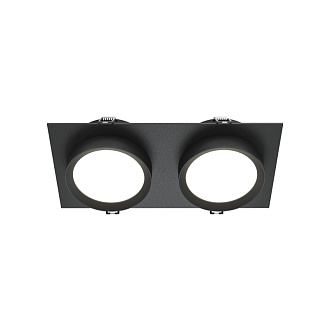 Встраиваемый светильник 22*11*4,5 см, 2 GX53*15W Hoop DL086-02-GX53-SQ-B Maytoni Downlight, Черный, вр 9*19,5 см
