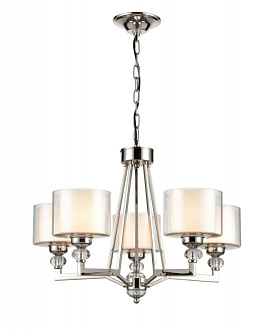 Подвесная люстра  66*148 см, 5*E27 хром Vele Luce Lotus VL1053L05