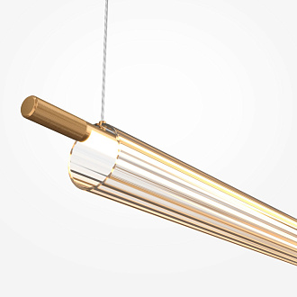 Линейный светильник 7*7*130 см, LED, 3000К, Maytoni Loom MOD258PL-L20BS3K латунный