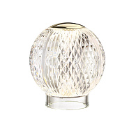 Настольный светильник 11*11*12 см, 1 LED*2W, 4000 К, Odeon Light Crystal, золотой 5008/2TL