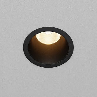 Встраиваемый светильник 8*11 см, вр 7 см, *LED*15W, 3000K, Maytoni Dip DL118-15W-3K-B, Черный