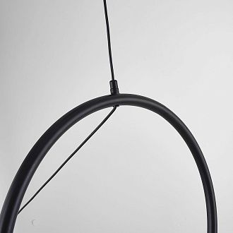 Подвесной светильник SUSPENSION CERCLE ET TRAIT – GRAPHITE SATINE L170 170*45*45 см, 1*LED*25W, 3000K, ImperiumLoft 40.1282-0, Чёрный