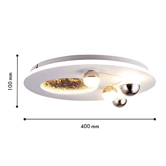 Потолочный светильник 40*10 см, 4*LED, 36W, 4000K, Favourite Plaides 4630-4C, белый