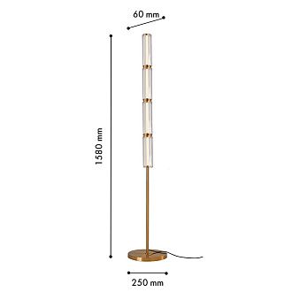 Торшер *25*158-158 см, 1*LED*14W, 3000K, Favourite Hexagoni 4777-4F, бронзовый
