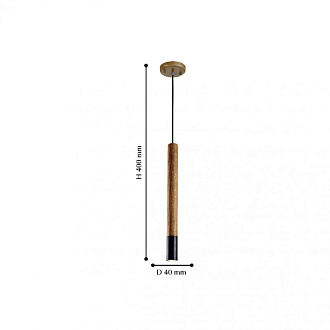 Подвес Favourite Pendenti 2014-1P, D40*H565/1565, плафон из дерева с белым декоративным элементом, акриловый рассеиватель