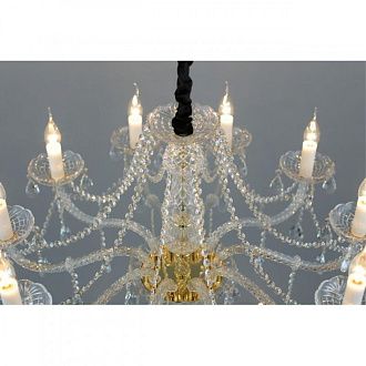 Подвесная люстра 82*70-120 см, 10*E14, 60W, Aployt Anula APL.810.03.10, золотой