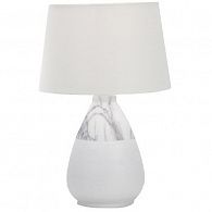 Декоративная настольная лампа Omnilux OML-82114-01, диаметр 28 см, белый