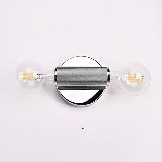 Бра RH Utilitaire Inline Sconce Silver 28,5*8*10 см, 2*E27*60W, ImperiumLoft 44.559, Никель