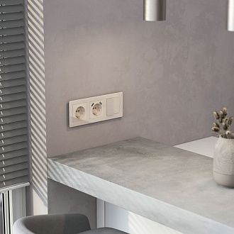 W1179543  Накладка для розетки USB, айвори акрил Werkel, 4690389197215