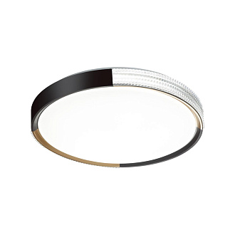 Cветильник 40*6,5 см, LED 48W, 3000-6000 К, IP43, белый/черный/золотистый, пластик Sonex Velio, 7629/DL