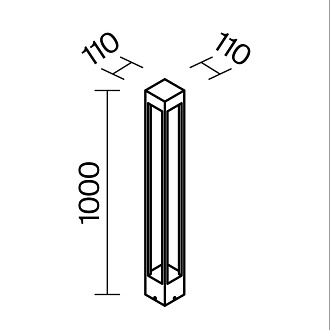 Светодиодный светильник 100 см, 10W, 3000K, Maytoni Elbe O424FL-L10GF, графит