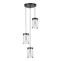 Подвесной светильник *34*75-120 см, 3*LED*5W, 3000K, Lussole Smith LSP-7473, черный