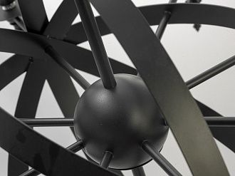 Подвесная люстра Lussole Loft GRLSP-9300, диаметр 66 см, черный