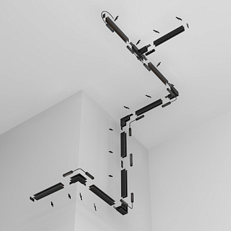 Шинопровод 100 см накладной/подвесной Maytoni Technical Magnetic track system Exility TRX034-411B черный IP 20