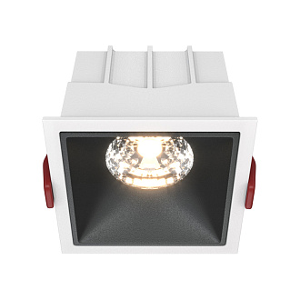 Светильник 9 см, 15W, 3000K, Technical DL043-01-15W3K-D-SQ-WB, белый-черный, 36°, Dim, Triac, вр 7,5*7,5 см