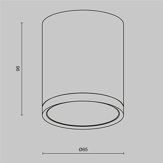 Светильник 9 см, Maytoni Hoop C086CM-GX53-MRD-WB, белый-черный