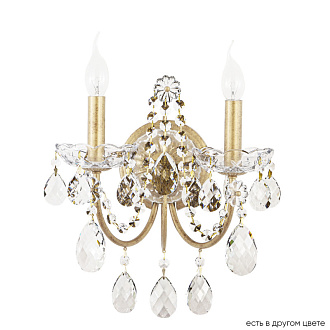 Бра 31 см, Crystal Lux ODELIS AP2 GOLD, золото с патиной