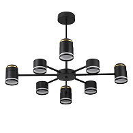 Люстра потолочная 79*31/51 см, 8*GX53*10W+4*LED*5W 2700K Lumion Virsava 8234/8C черный