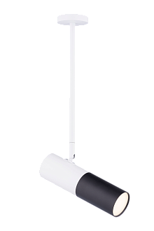 Светильник Ø58 x W195 x H375, мм, 50W, SWT+SBK(Глянцево белый + Матово чёрный) Rilon 542RT SWT+SBK