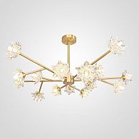 Люстра на штанге LOTOS TWO D100 100*100*38 см, 15*G9*40W, ImperiumLoft LOTOS-TWO01, Золотистый