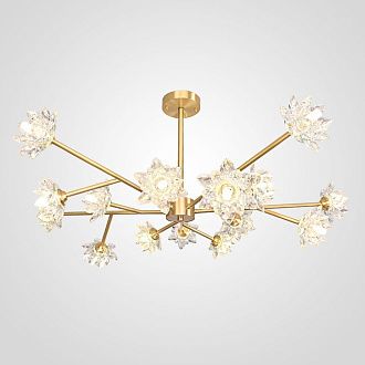 Люстра на штанге LOTOS TWO D100 100*100*38 см, 15*G9*40W, ImperiumLoft LOTOS-TWO01, Золотистый