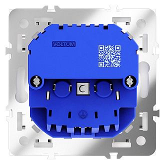 Розетка встраиваемая Voltum S70 с заземлением и защитными шторками, 16А, с USB, A+A, белый матовый пластик Soft touch VLS040402