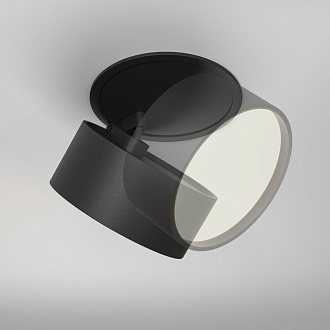 Встраиваемый светильник 8,5*8,5*6,6 см, LED, 12W, 3000К, Maytoni Technical ONDA DL024-12W3K-B черный, вр 8,2 см