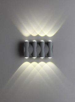 Уличный настенный светодиодный светильник Novotech Calle 358568, 8W LED, 4000K, темно-серый