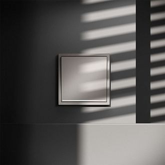 Выключатель встраиваемый Voltum S70 одноклавишный с подсветкой 10А, кашемир пластик Soft touch VLS010203