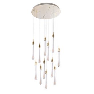 Люстра 40*53 см, 1*LED, 38W, 3000K Arte Lamp Raindrop A1803LM-36PB, Латунь