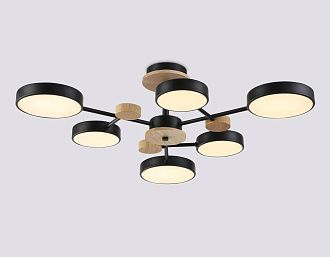 Люстра светодиодная на штанге **18- см, **W, 3000-6000K, Ambrella Light Comfort FL4863, черный, дерево