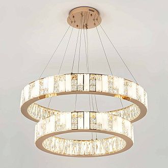 Подвесная люстра 80*80/120 см, LED 72W MODELUX premium ML.6985.800.600P GD золото