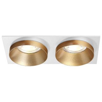 Встраиваемый светильник 18 см, Crystal Lux CLT 044C2 GO-WH, белый-золото, вр 6,2*15 см
