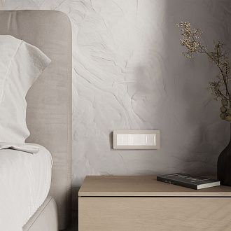 W0033066 Рамка на 3 поста Split, айворибелый, soft-touch Werkel, 4690389206078