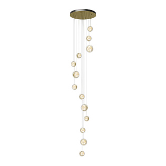 Каскадная люстра 60*60*367 см, LED, 3000К, Maytoni Pharao MOD361PL-L58BS3K латунный